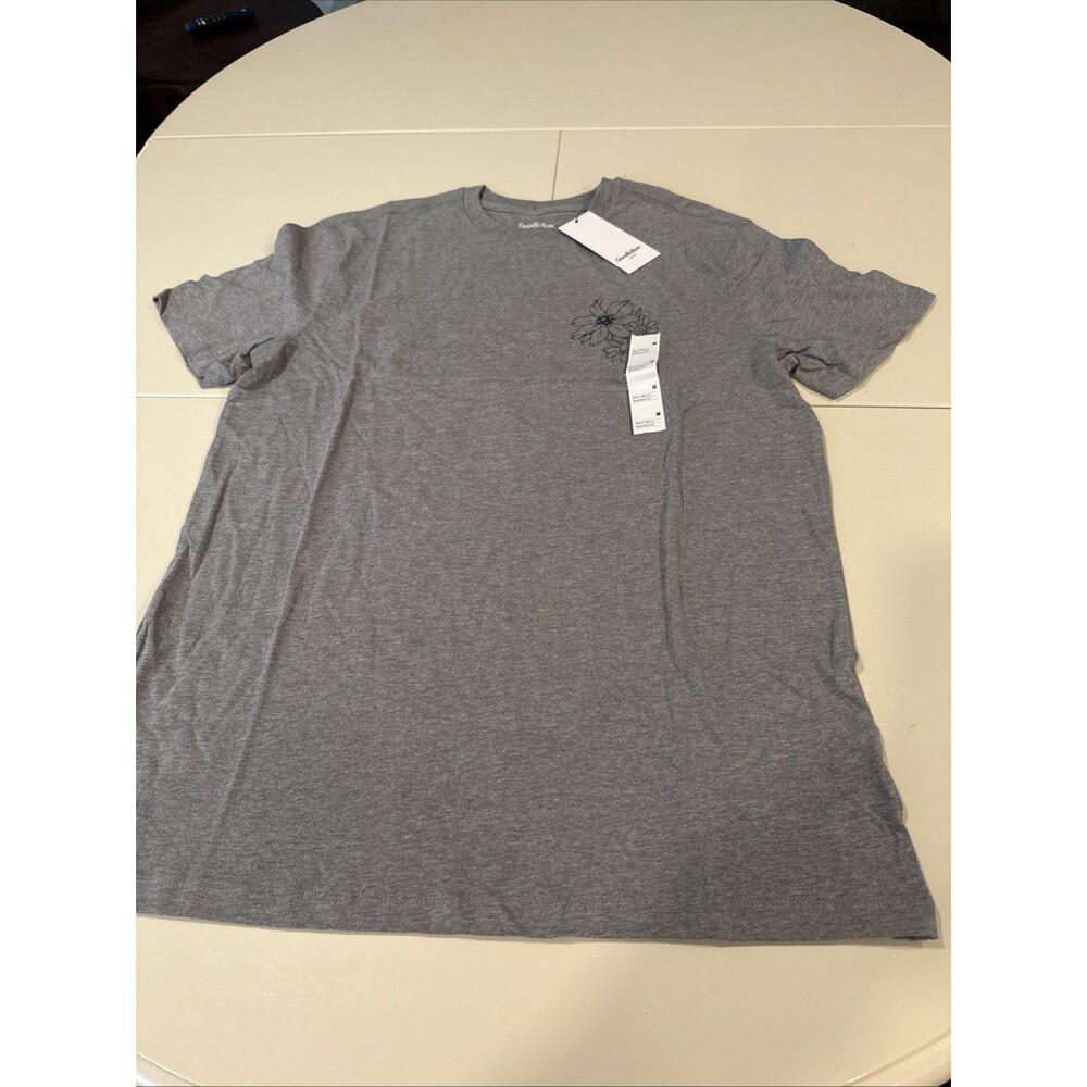NWT Goodfellow Co Mens Graphic T Shirt Gray Medium New Short Sleeve Floral